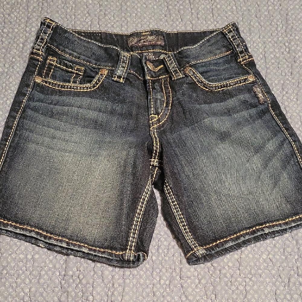 Silver Jeans Suki Dark Blue Denim Shorts